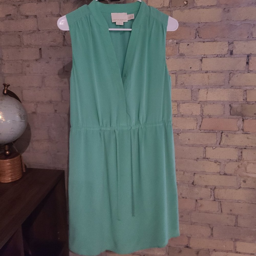 Cynthia Rowley Light Teal Tie Waist Dress
